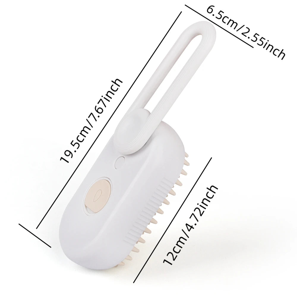 Electric Pet Spray Grooming Brush - One-Touch Hair Removal & Massage Comb for Cats and Dogs