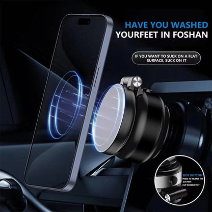 CZ07 Magnetic Vacuum Car Phone Holder – Secure Mount for iPhone, Samsung & Xiaomi
