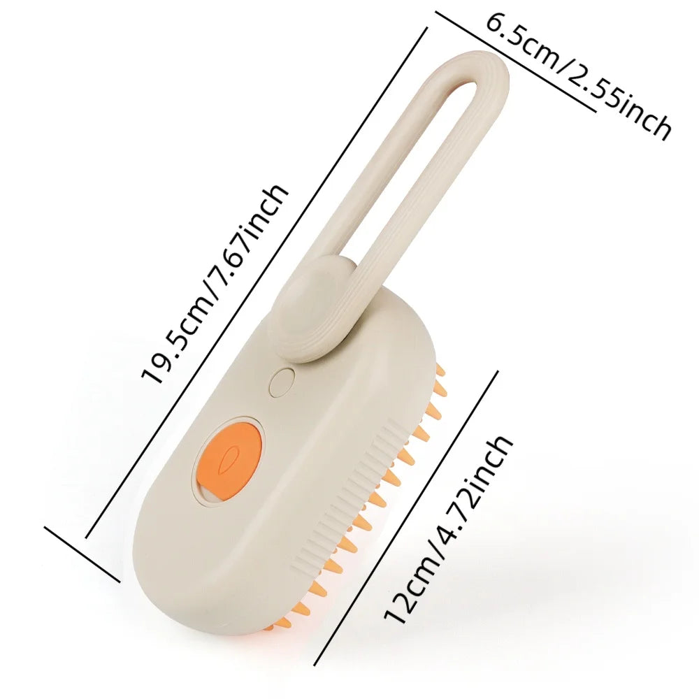 Electric Pet Spray Grooming Brush - One-Touch Hair Removal & Massage Comb for Cats and Dogs