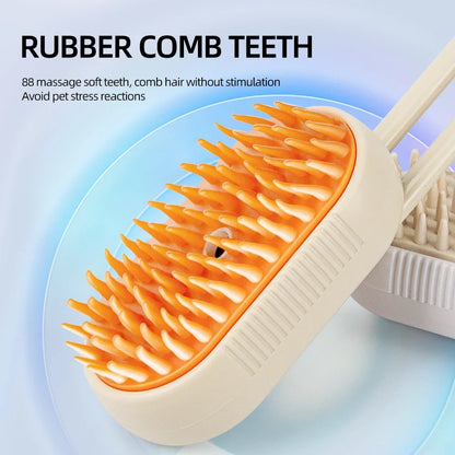 Electric Pet Spray Grooming Brush - One-Touch Hair Removal & Massage Comb for Cats and Dogs